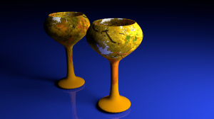 fall leaves wine glasses